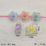 12mm 900pcs Clear Flower Bead In Beads For Necklace DIY