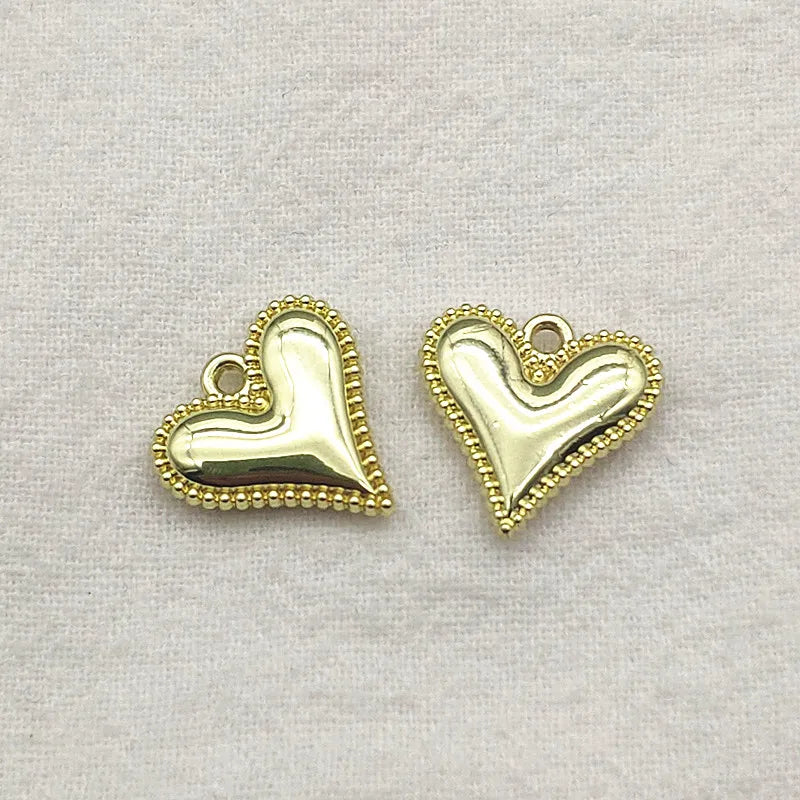 Zinc Alloy Heart Charm Pendants for DIY Jewelry Making, 100pcs