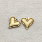 Zinc Alloy Heart Charm Pendants for DIY Jewelry Making, 100pcs