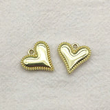 Zinc Alloy Heart Charm Pendants for DIY Jewelry Making, 100pcs