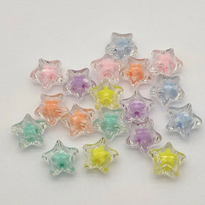 Clear Star Beads in Beads For Necklace/Earrings DIY Parts