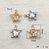 CZ Pendant Star Charm DIY Jewelry Findings
