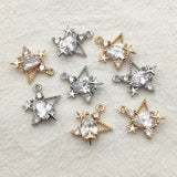 CZ Pendant Star Charm DIY Jewelry Findings