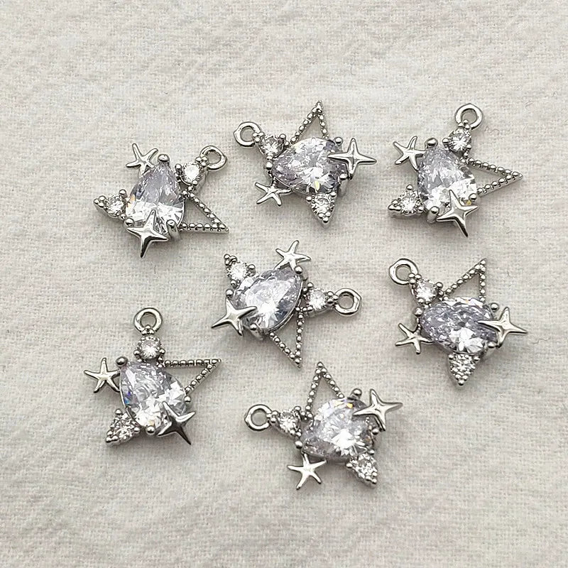 CZ Pendant Star Charm DIY Jewelry Findings