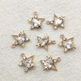 CZ Pendant Star Charm DIY Jewelry Findings