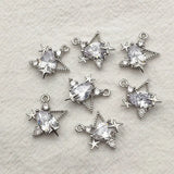 CZ Pendant Star Charm DIY Jewelry Findings
