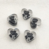Acrylic Heart Beads 250pcs Clear DIY Parts