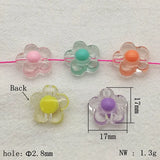 17mm 380pcs Acrylic Flower Bead DIY Jewelry Findings