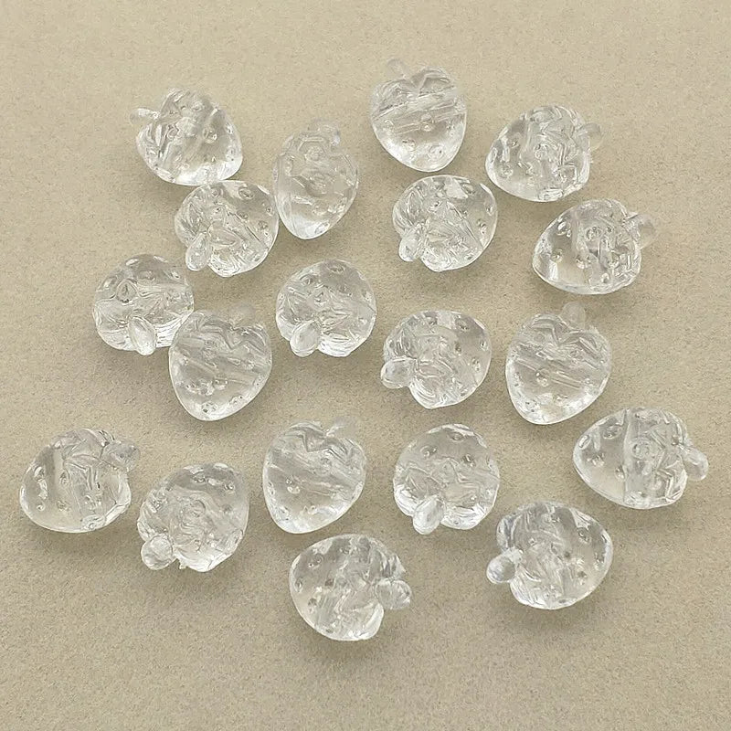400pcs Acrylic Strawberry Beads For Necklace DIY