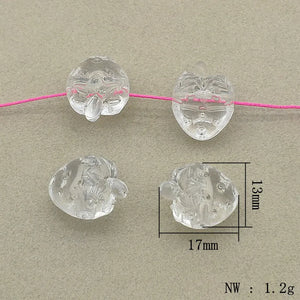 400pcs Acrylic Strawberry Beads For Necklace DIY