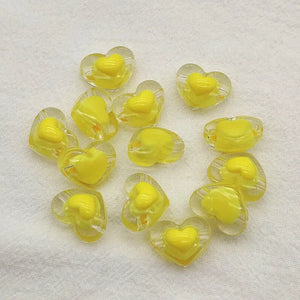 Clear Heart Bead In Beads For Necklace/Earrings DIY Parts 400pcs