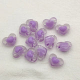 Clear Heart Bead In Beads For Necklace/Earrings DIY Parts 400pcs