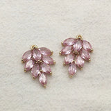 CZ Feather Charm For Necklace/Earrings DIY, 30pcs