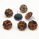 18mm Acrylic Polygon-Shape Earrings Stud - 100pcs
