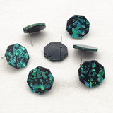 18mm Acrylic Polygon-Shape Earrings Stud - 100pcs