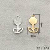 100pcs Brass Flower Charm Earrings DIY Jewelry Findings