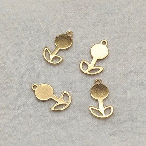 100pcs Brass Flower Charm Earrings DIY Jewelry Findings