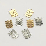 18x12mm 100pcs Brass Flower-Shape Earring Charms