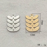 18x12mm 100pcs Brass Flower-Shape Earring Charms