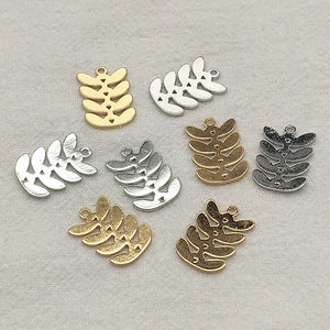 18x12mm 100pcs Brass Flower-Shape Earring Charms