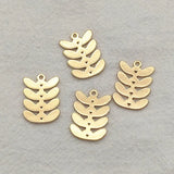 18x12mm 100pcs Brass Flower-Shape Earring Charms