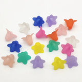 800pcs Clear Flower Frosted Beads Jewelry DIY Parts