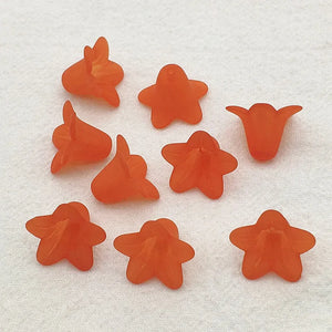 800pcs Clear Flower Frosted Beads Jewelry DIY Parts