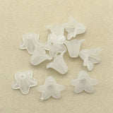 800pcs Clear Flower Frosted Beads Jewelry DIY Parts