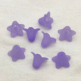 800pcs Clear Flower Frosted Beads Jewelry DIY Parts