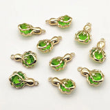 Crystal Pendant Copper Charm For DIY Jewelry Making