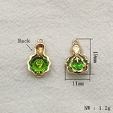 Crystal Pendant Copper Charm For DIY Jewelry Making