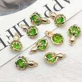 Crystal Pendant Copper Charm For DIY Jewelry Making
