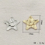 100pcs Brass Wrinkle Star Charm Pendant DIY Jewelry Findings