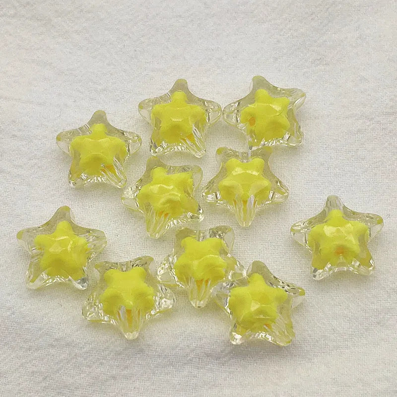 ARRIVAL! 19x20mm 250pcs Clear Star Beads Jewelry Findings DIY Accessories
