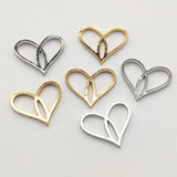 Heart-Shape Brass Pendants 50pcs for Earrings DIY