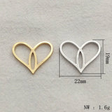 Heart-Shape Brass Pendants 50pcs for Earrings DIY