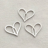 Heart-Shape Brass Pendants 50pcs for Earrings DIY
