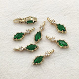 CZ Copper Drop Charm For Earring Necklace DIY