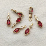 CZ Copper Drop Charm For Earring Necklace DIY