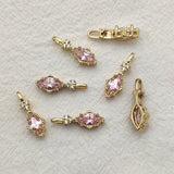 CZ Copper Drop Charm For Earring Necklace DIY