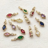 CZ Copper Drop Charm For Earring Necklace DIY