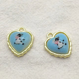 Heart Charm Pendant for DIY Jewelry Making, Pack of 50