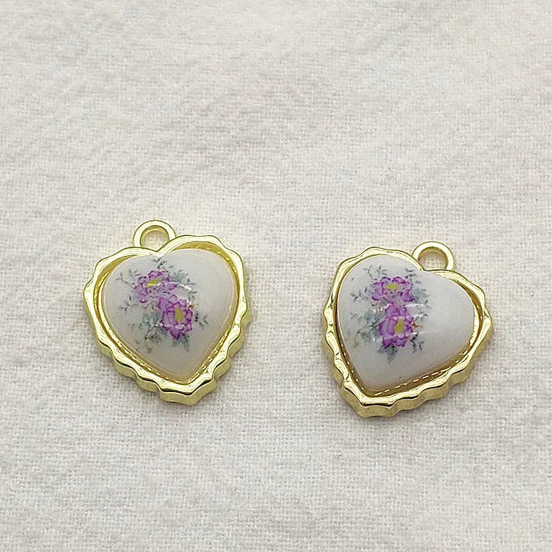 Heart Charm Pendant for DIY Jewelry Making, Pack of 50