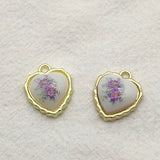 Heart Charm Pendant for DIY Jewelry Making, Pack of 50