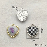 Heart Charm Pendant for DIY Jewelry Making, Pack of 50