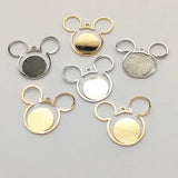 50pcs Brass Pendants Cat Head Charm for DIY Jewelry