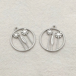 100pcs Zinc Alloy Flower Charms for DIY Jewelry Making