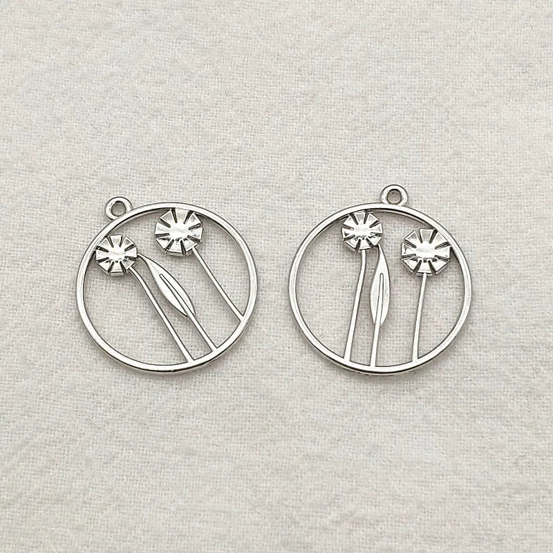 100pcs Zinc Alloy Flower Charms for DIY Jewelry Making