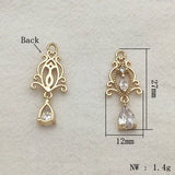 ARRIVAL! Cubic Zirconia Drop Charm For DIY Jewelry - 50pcs