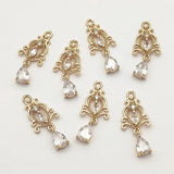 ARRIVAL! Cubic Zirconia Drop Charm For DIY Jewelry - 50pcs